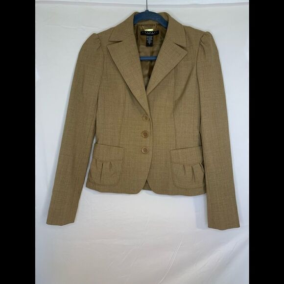Laundry by Shelli Segal Tan Blazer Size 0 - Picture 1 of 8